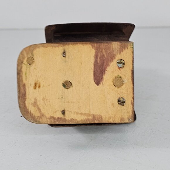 Vintage Wooden Doghouse Figurine With Hubley Cast Iron Sealyham Terrier Dog - Picture 6 of 8